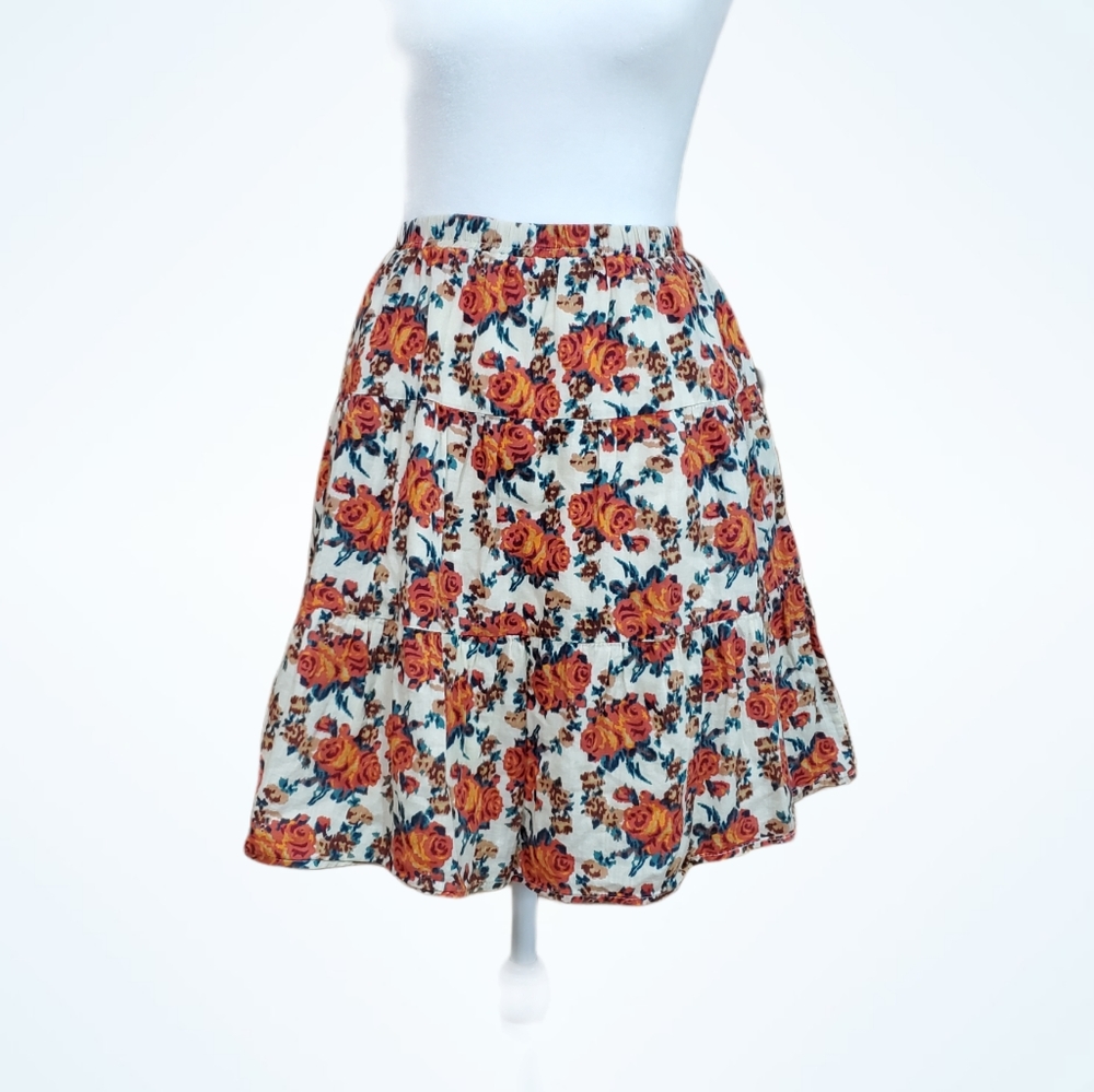 Annabelle Floral Tiered Pull On Skirt